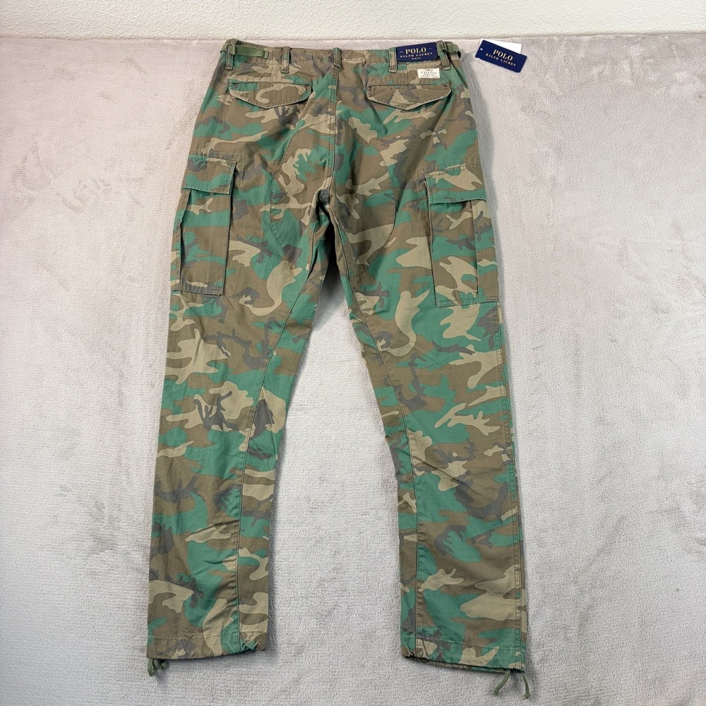 Polo Ralph Lauren Slim Fit Camouflage Utility Cargo Pants in Camo Men 34x32 NWT - Picture 9 of 15